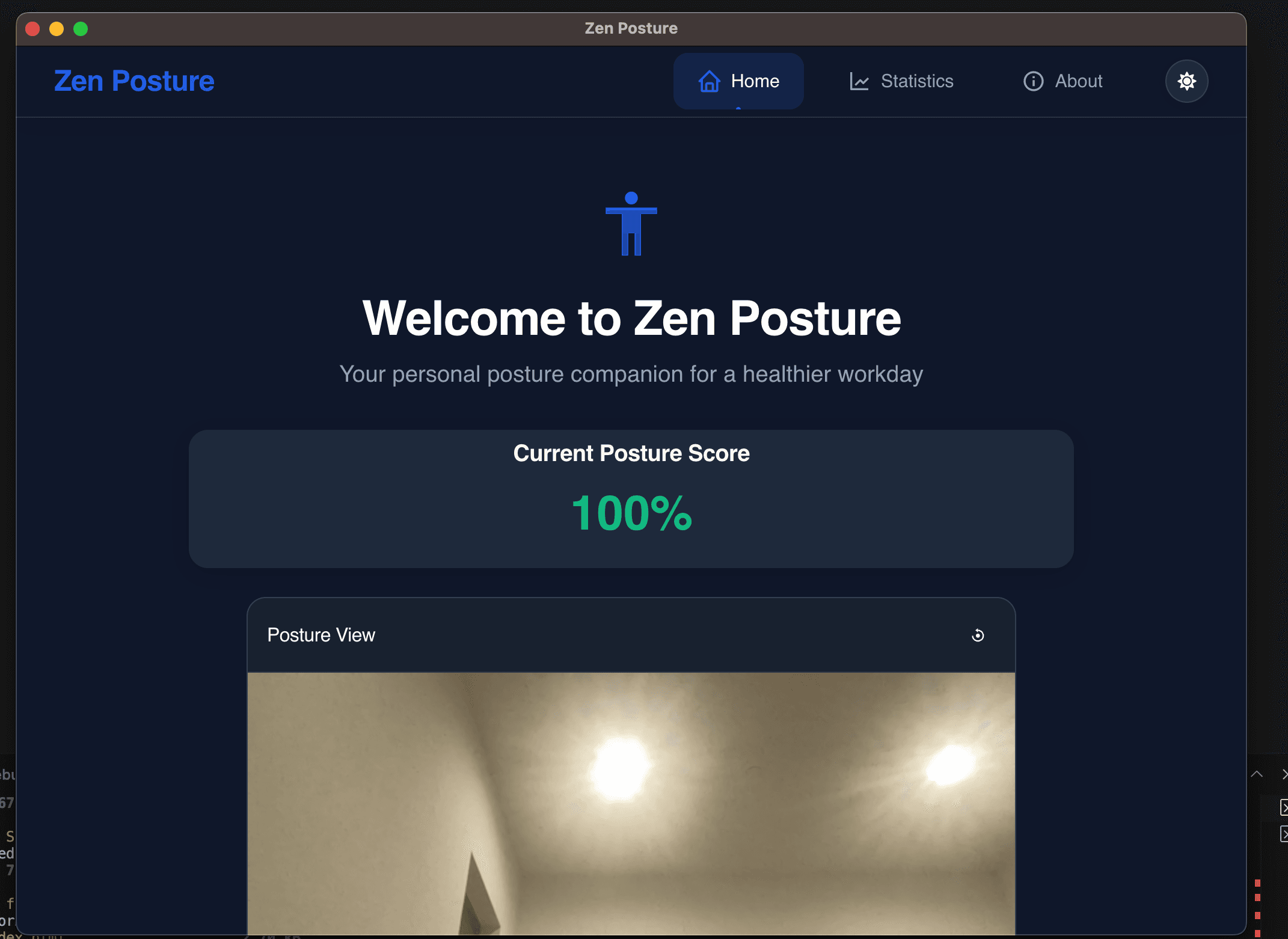 Zen Posture App Screenshot